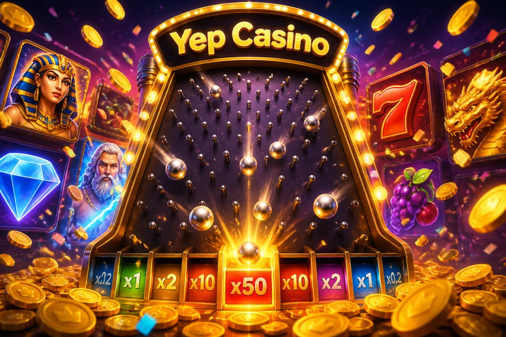 Plinko-spel met vallende ballen waar de maximale inzetregel tijdens een bonus geldt
